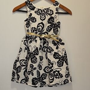 Place Black and White Halter Formal Dress
